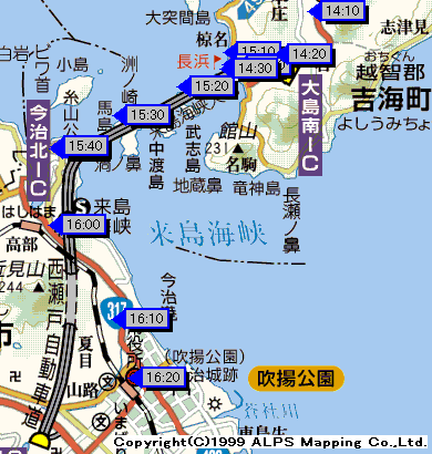 [来島海峡大橋の地図]